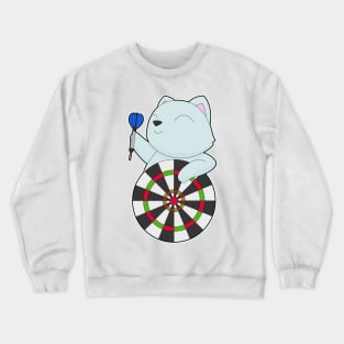 Cat Darts Dartboard Crewneck Sweatshirt